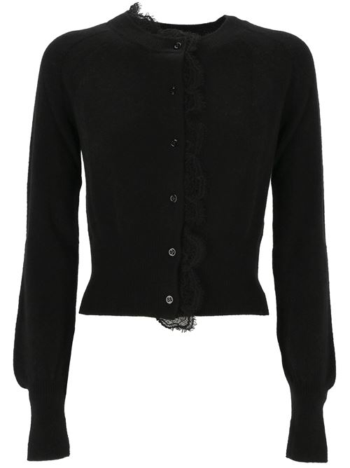 Black cardigan Ermanno Scervino | D455N313APPYU95708